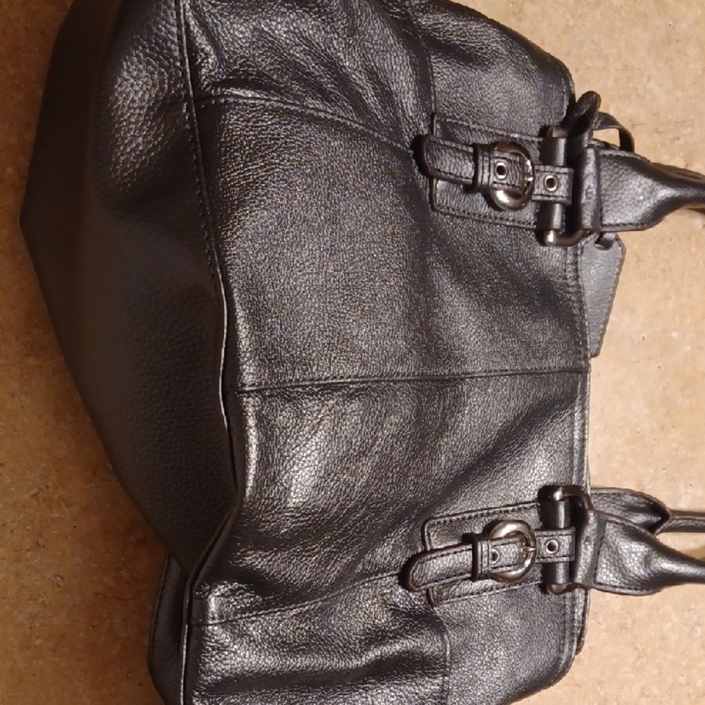 Tignanello Black Leather Shoulder Bag